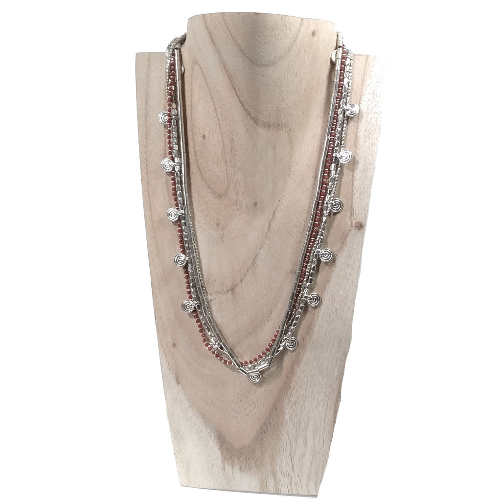 Handcrafted ethnic brass necklace - JESSORE