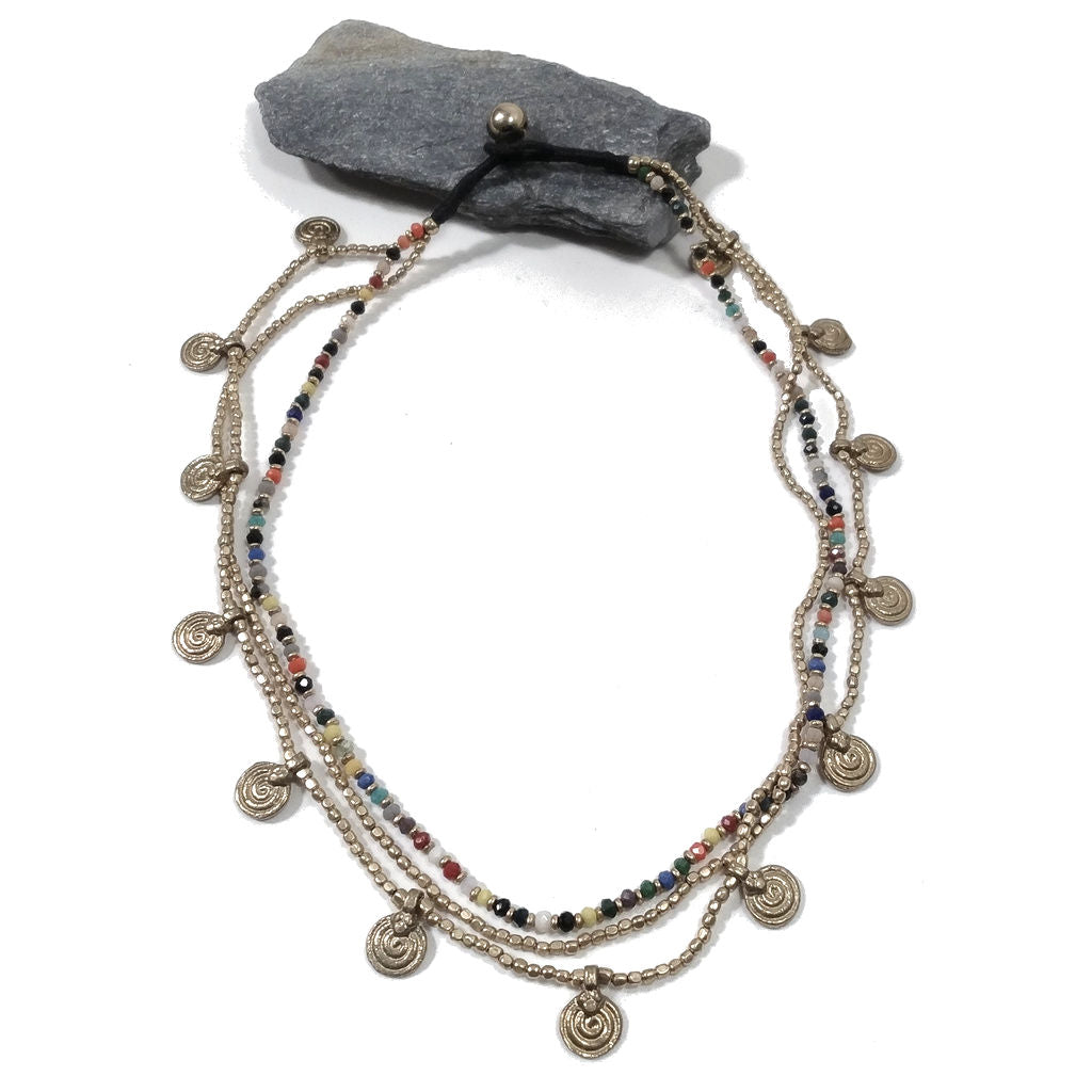 Collana girocollo artigianale in ottone - MIRIAM