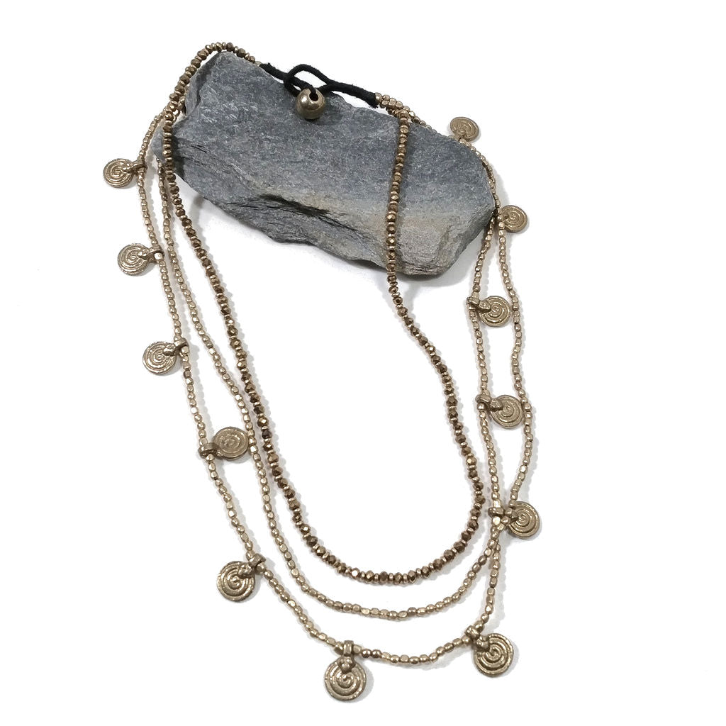 Collana girocollo artigianale in ottone - MIRIAM