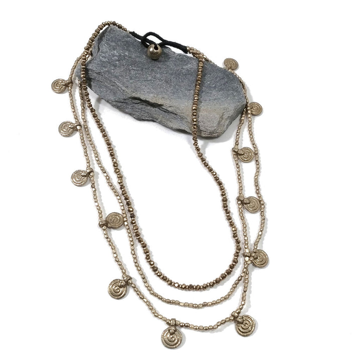 Collana girocollo artigianale in ottone - MIRIAM