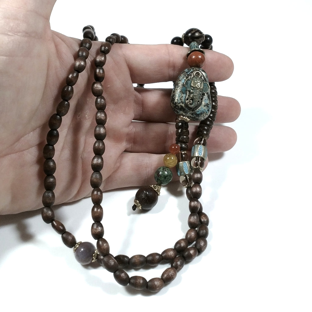 Japa Mala - semi e legno - GANESH | GIOIELLI ETNICI