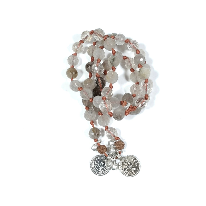 Collana ETNICA in argento 925 Collana artigianale Quarzo rutilato | JAPAMALA