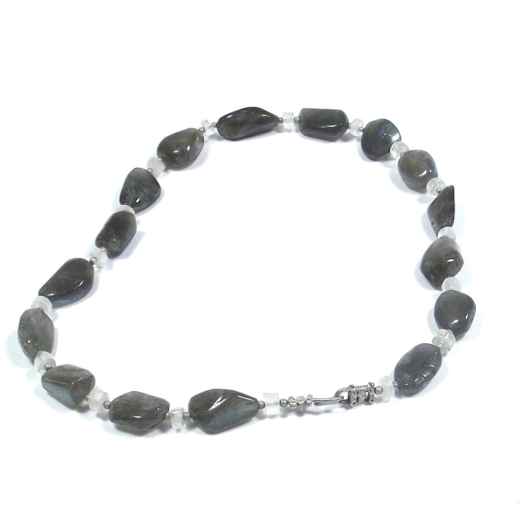 COLLANA | PIETRE con Pietra di Luna LABRADORITE | ARTIGIANATO