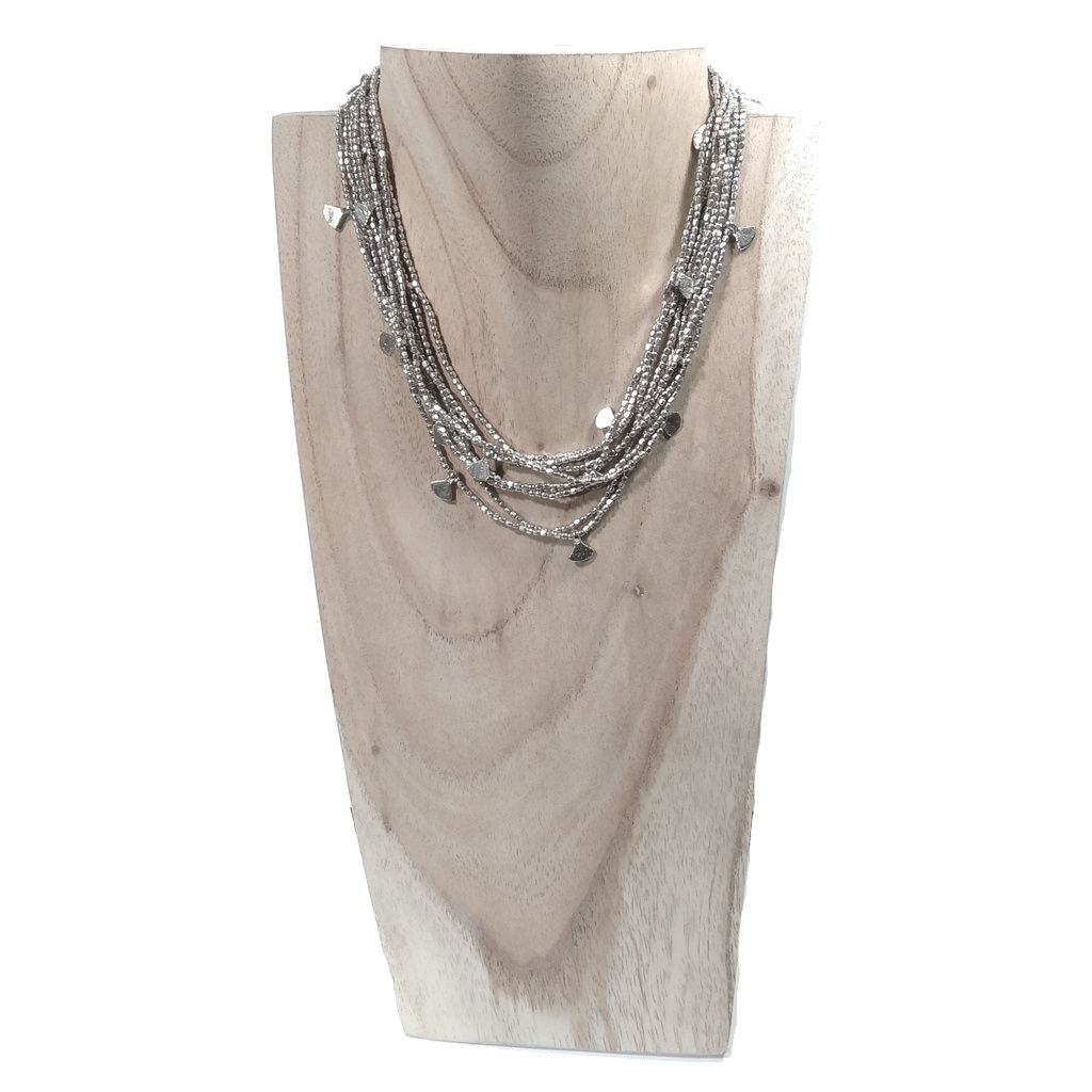 Collana etnica lunga artigianale in ottone - MADHYA