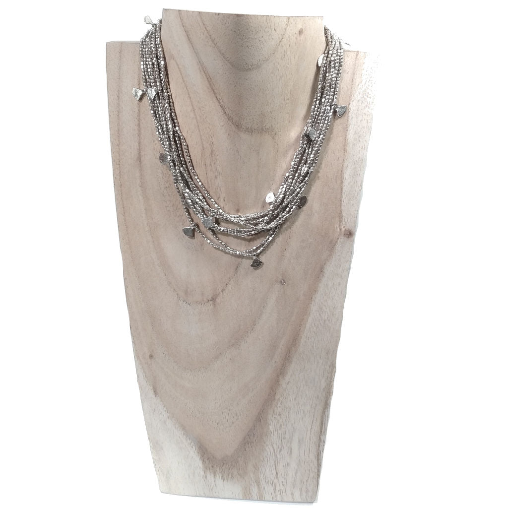Collana etnica lunga artigianale in ottone - MADHYA