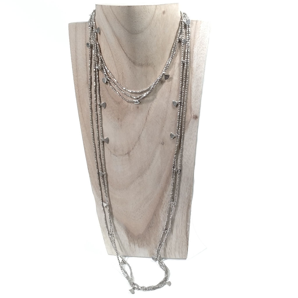 Collana etnica lunga artigianale in ottone - MADHYA