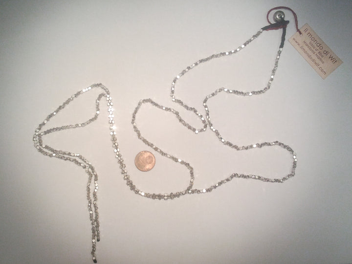 Halskette aus versilbertem Messing – Naga