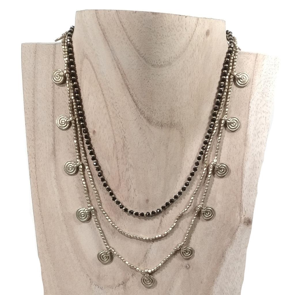 Collana girocollo artigianale in ottone - MIRIAM
