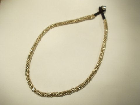 Collana in ottone argentato - Naga