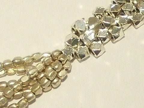Silver-plated brass necklace - Naga long
