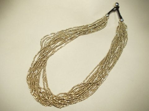 Halskette aus versilbertem Messing – Naga