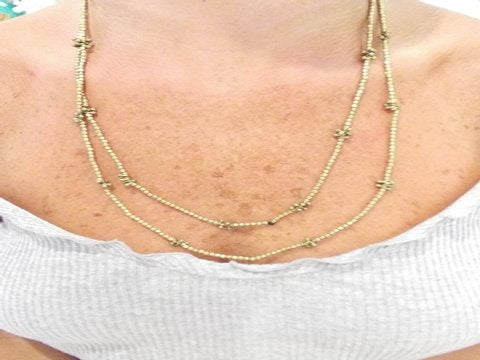 Collana in ottone Naga