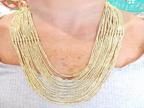 Collana in ottone Naga