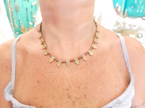 Collana in ottone Naga