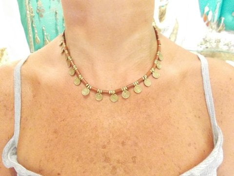 Collana in ottone Naga