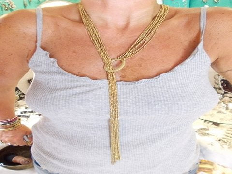 Naga-Halskette aus Messing – mehrfarbig