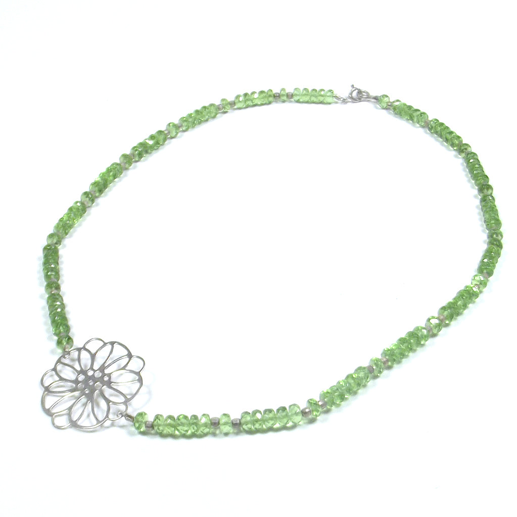 COLLANA in argento 925 con pietra - PERIDOTO