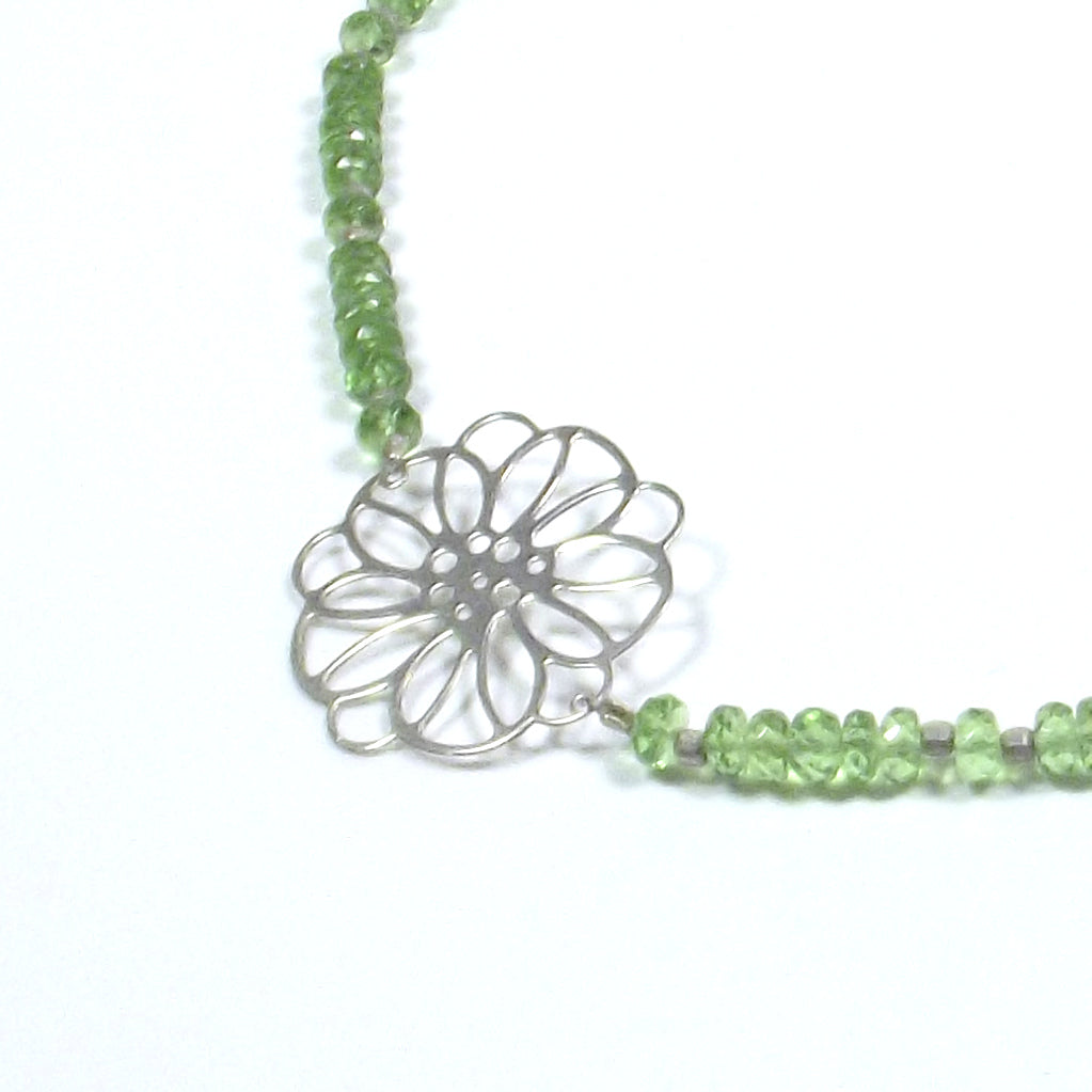 COLLANA in argento 925 con pietra - PERIDOTO