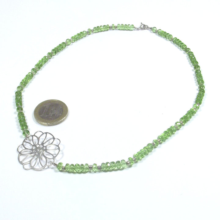 COLLANA in argento 925 con pietra - PERIDOTO