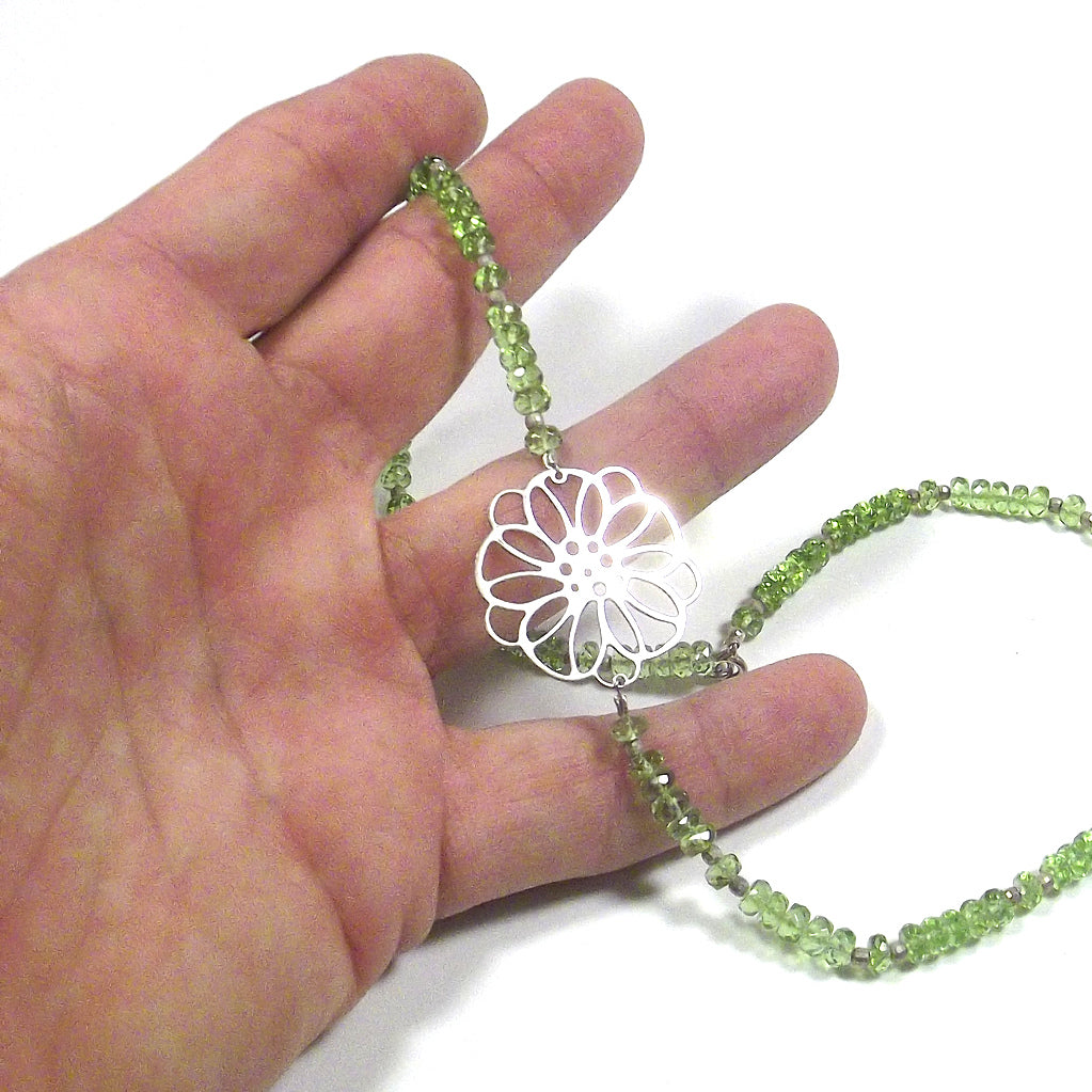 COLLANA in argento 925 con pietra - PERIDOTO