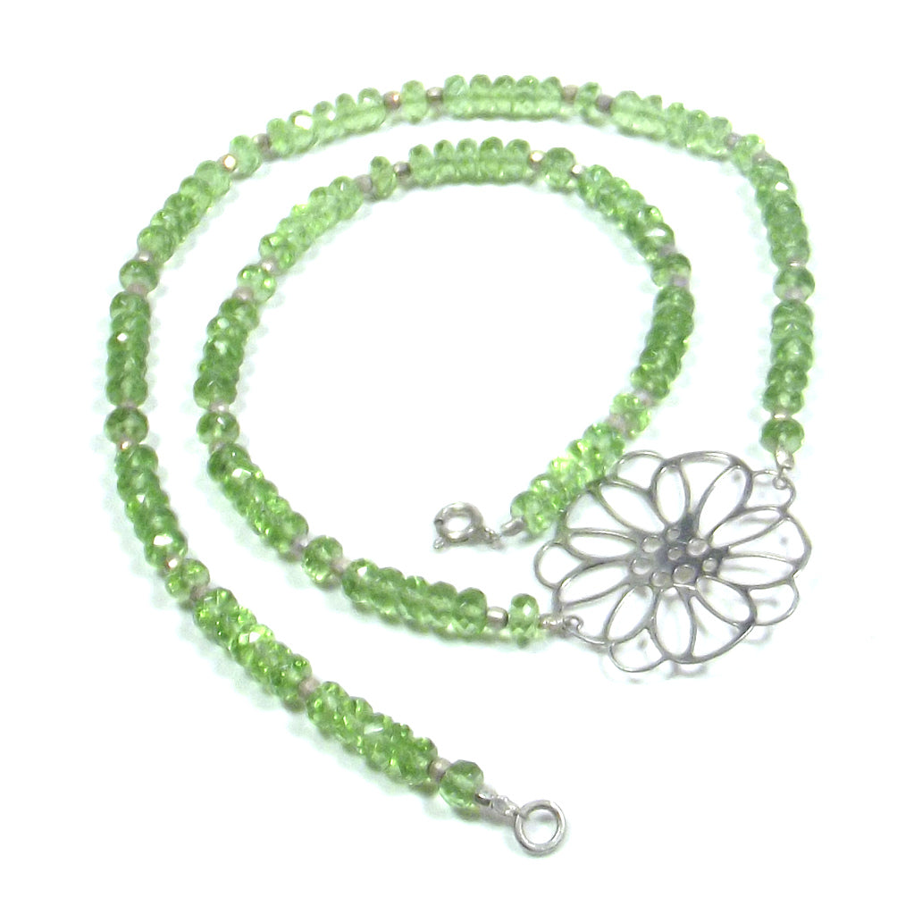 COLLANA in argento 925 con pietra - PERIDOTO