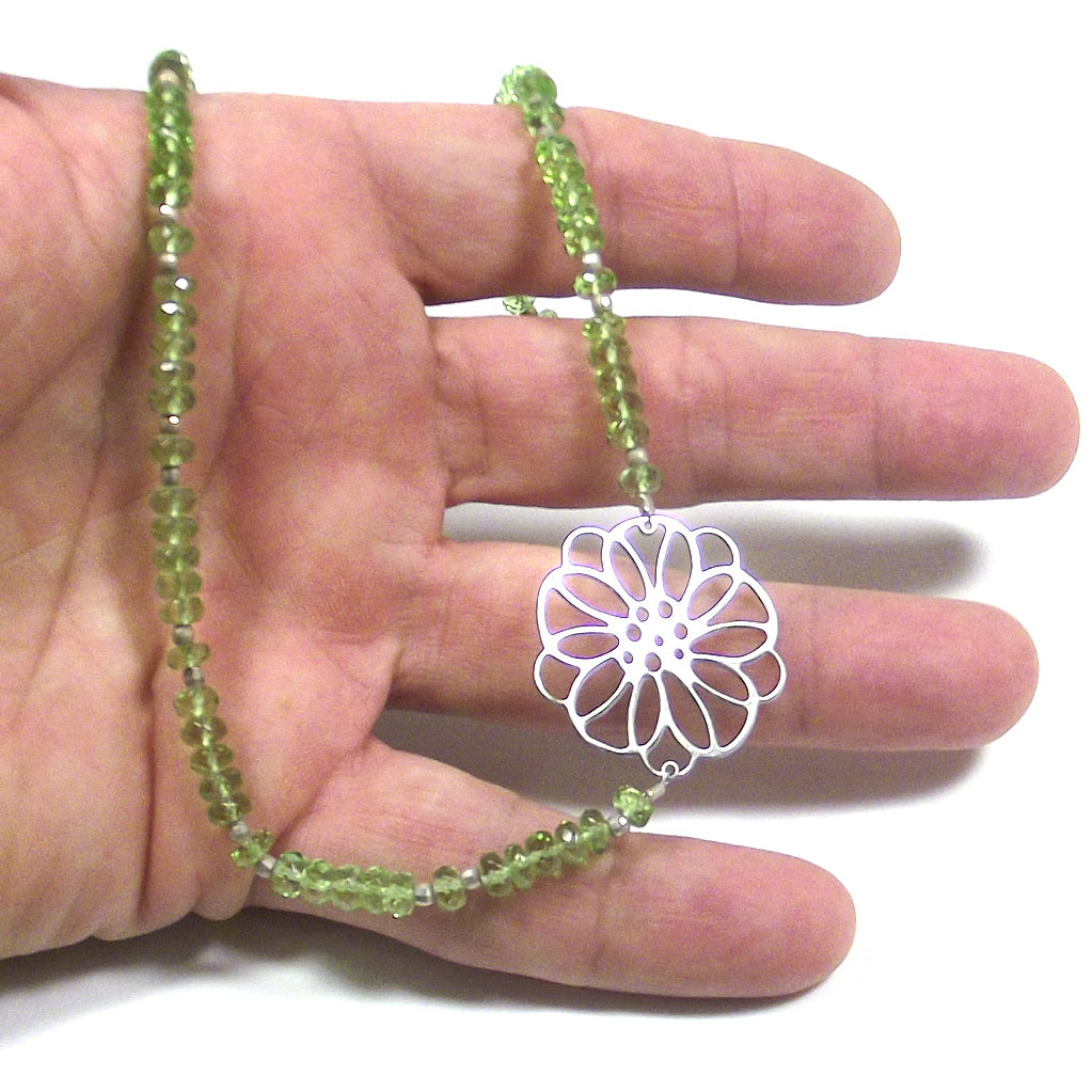 COLLANA in argento 925 con pietra - PERIDOTO