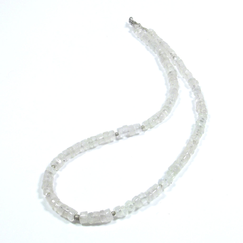 JEWELRY | NECKLACE with stone - MOON stone and 925 silver choker