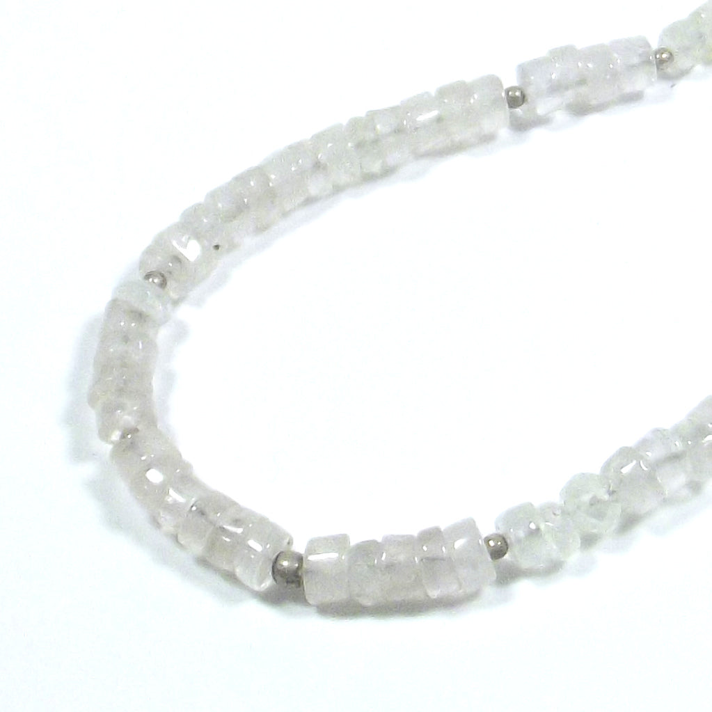 JEWELRY | NECKLACE with stone - MOON stone and 925 silver choker