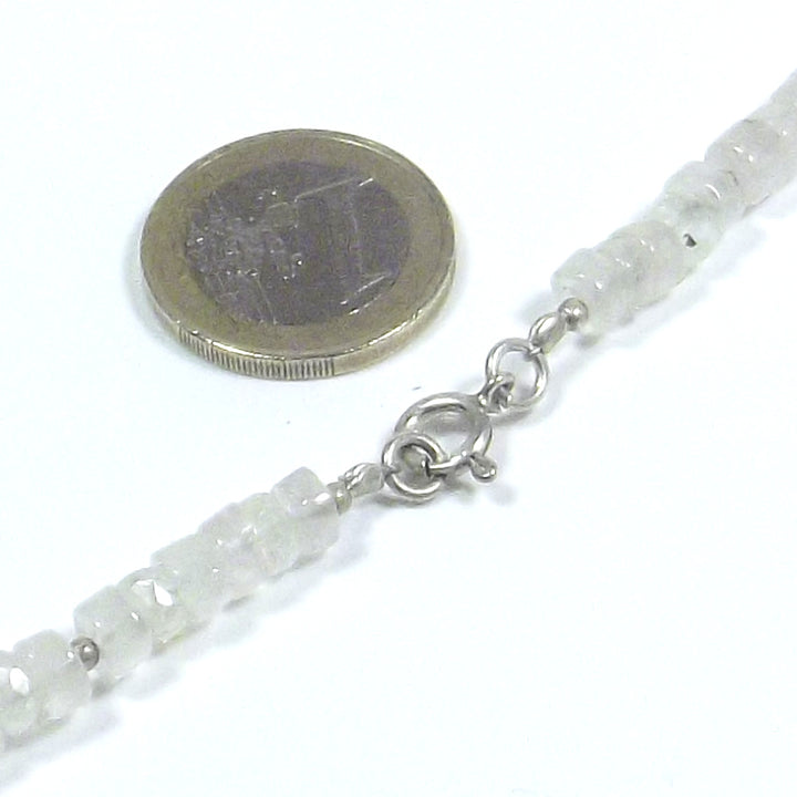 JEWELRY | NECKLACE with stone - MOON stone and 925 silver choker