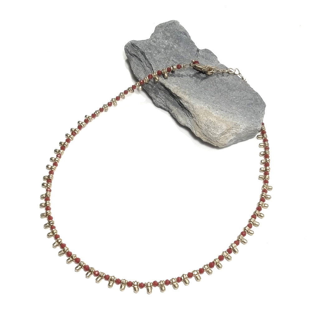 Collana etnica choker artigianale in ottone - MADARIPUR