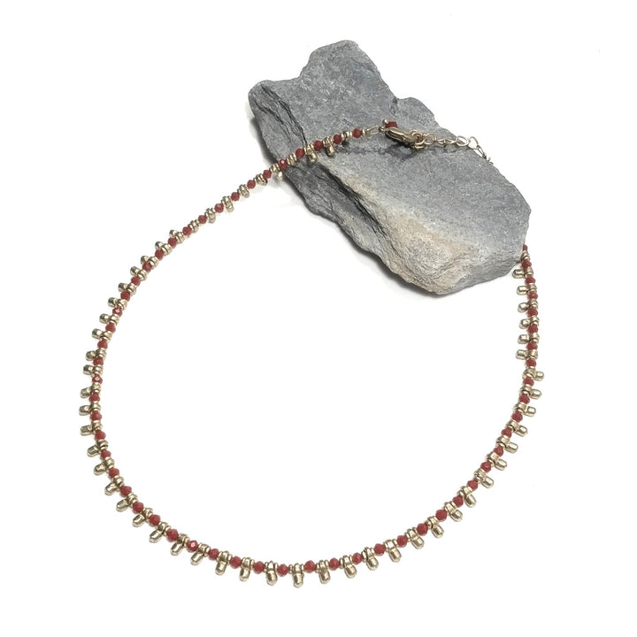 Collana etnica choker artigianale in ottone - MADARIPUR