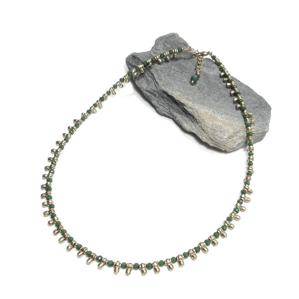 Collana etnica choker artigianale in ottone - MADARIPUR