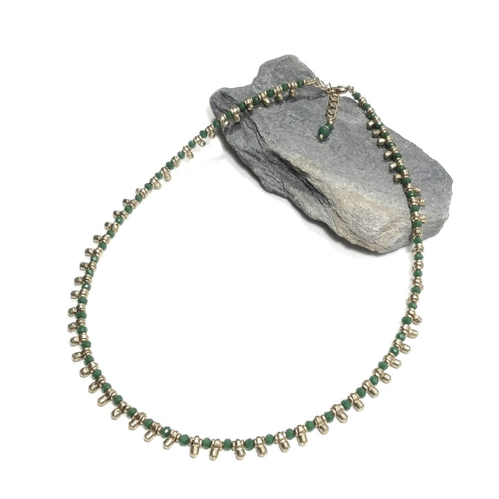 Collana etnica choker artigianale in ottone - MADARIPUR