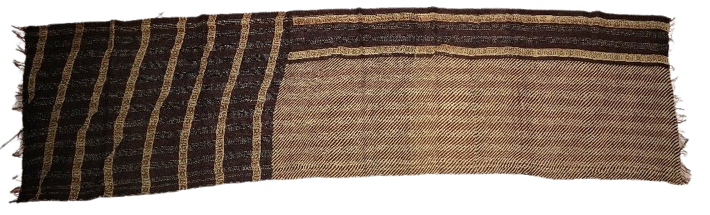 Sciarpa KANTHA con tessuti vintage misto seta ricamo a mano black