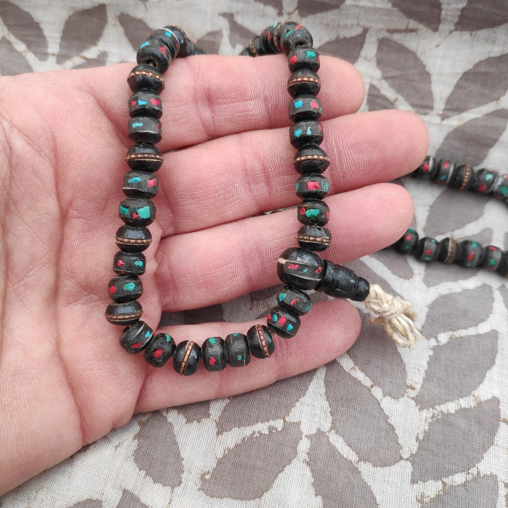 Collana Etnica Japa Mala in corno