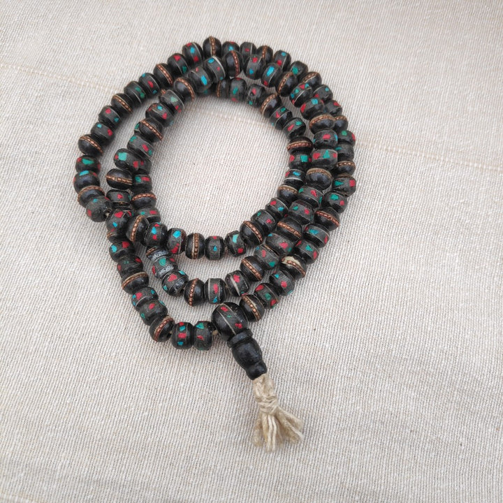 Collana Etnica Japa Mala in corno