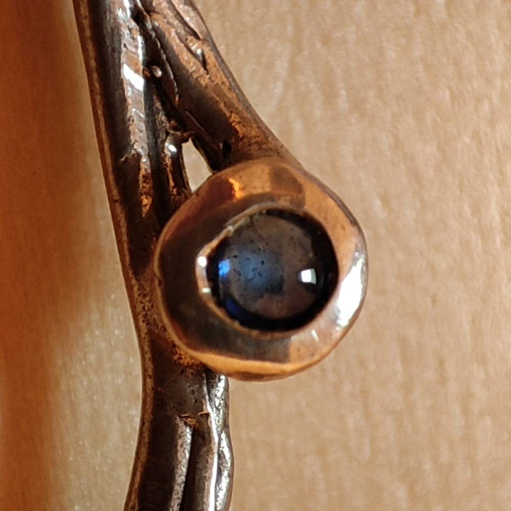 Mono orecchino in argento 925 con Cristallo di rocca - Pezzo unico
