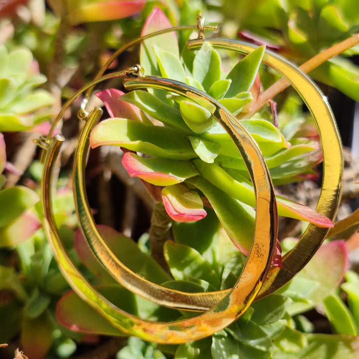 Orecchini indiani a cerchio in ottone - NIDHI