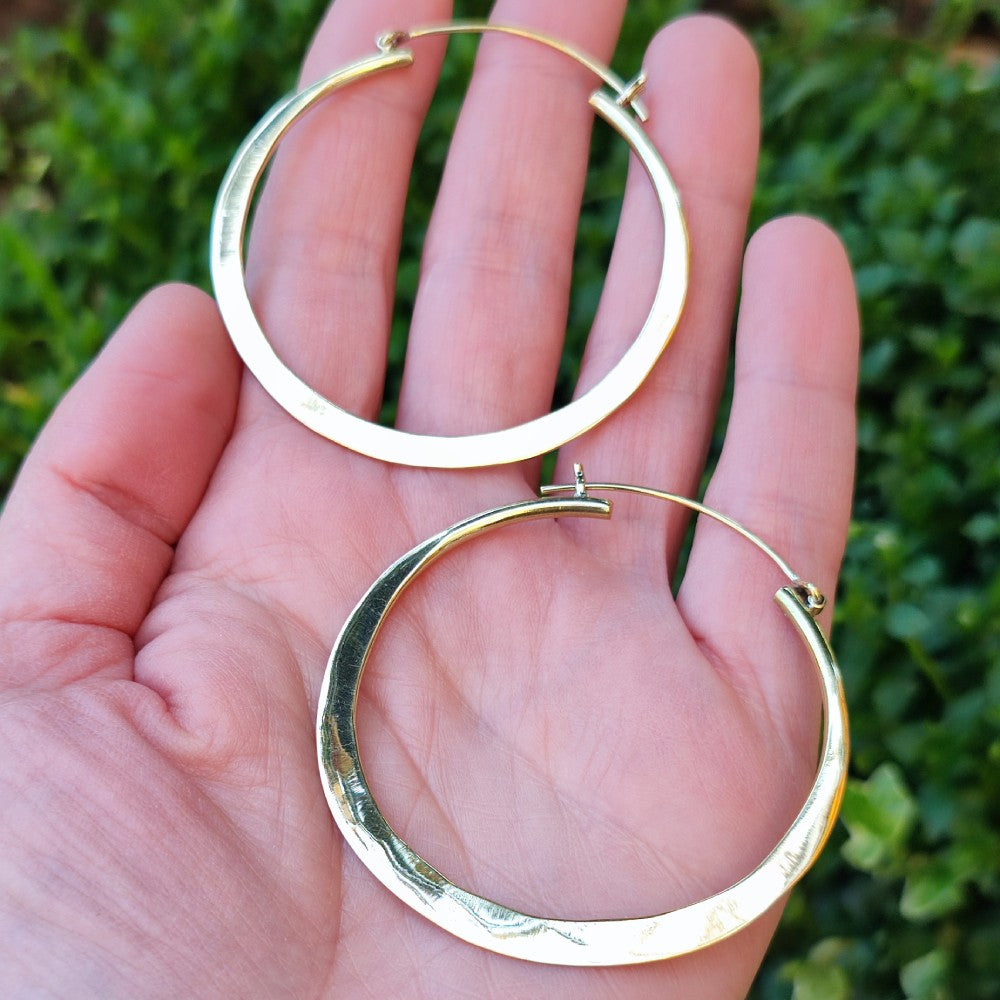 Orecchini indiani a cerchio in ottone - NIDHI