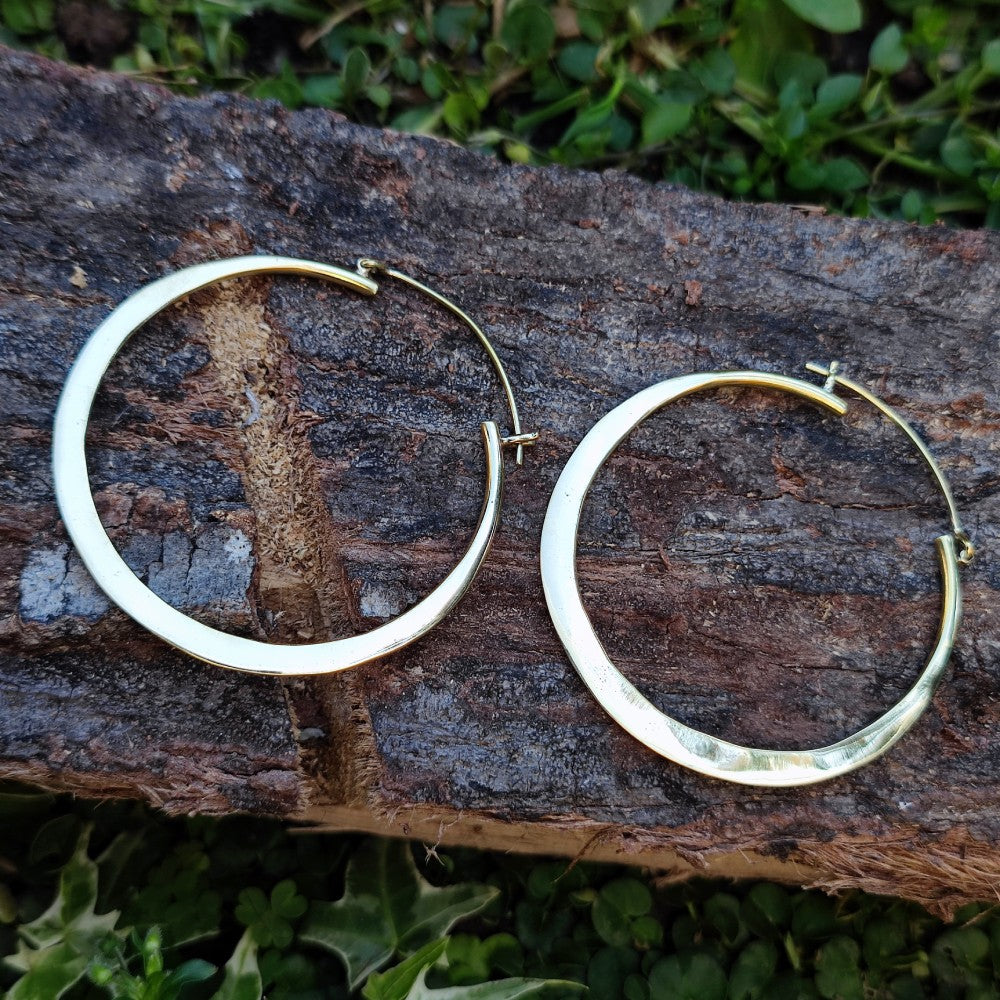 Orecchini indiani a cerchio in ottone - NIDHI