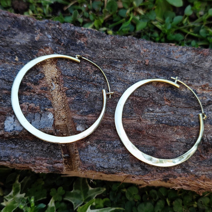 Orecchini indiani a cerchio in ottone - NIDHI