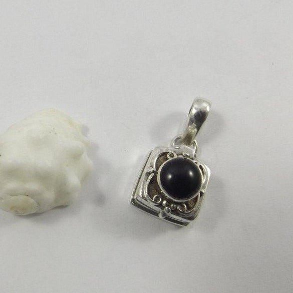 CIONDOLO onice - scattola - argento 925 - ilmondodiwit - Ciondolo