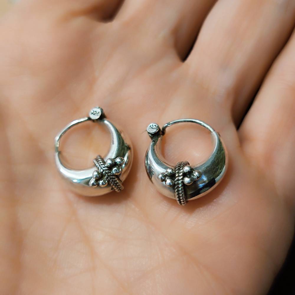 ORECCHINI a cerchio in argento 925 - MAHLAR