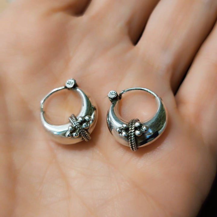 ORECCHINI a cerchio in argento 925 - MAHLAR