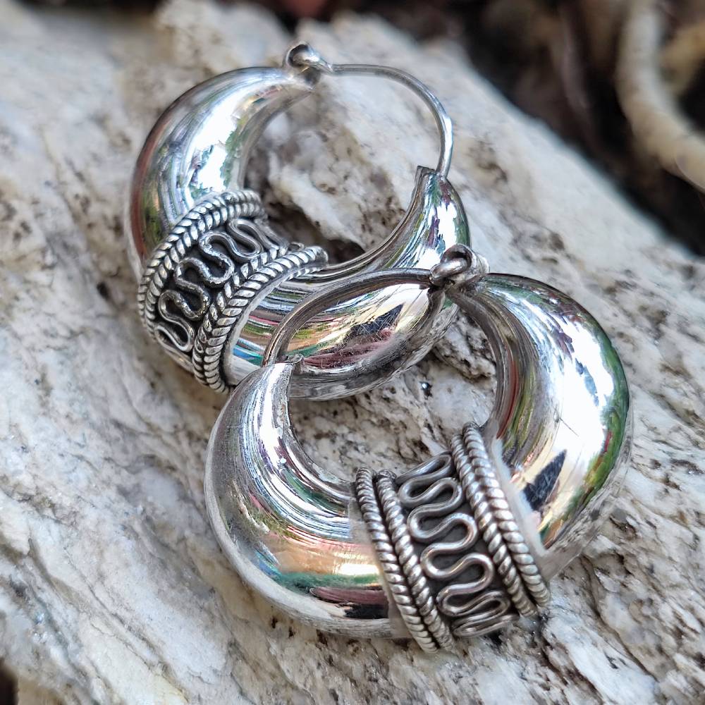 ORECCHINI a cerchio in argento 925 - KALAMATI