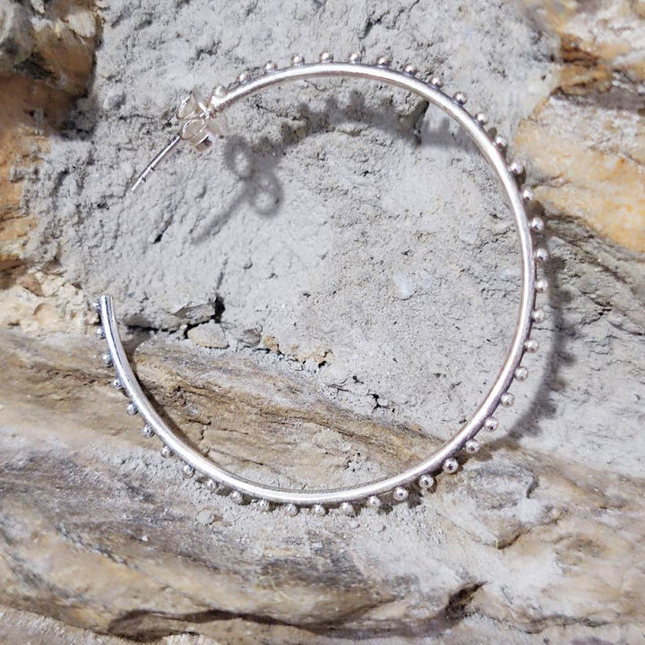 ORECCHINI a cerchio etnici in argento 925 - PHULA