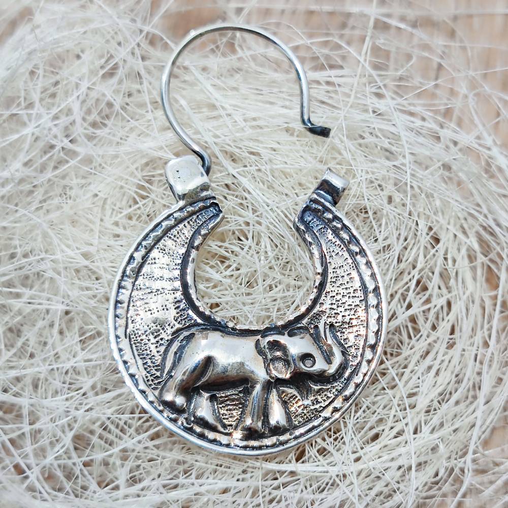 ORECCHINI con elefante in argento 925 - MYANMAR