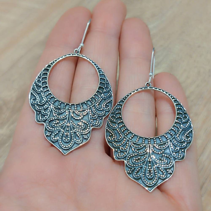 ORECCHINI etnici in argento 925 - HEMGIR