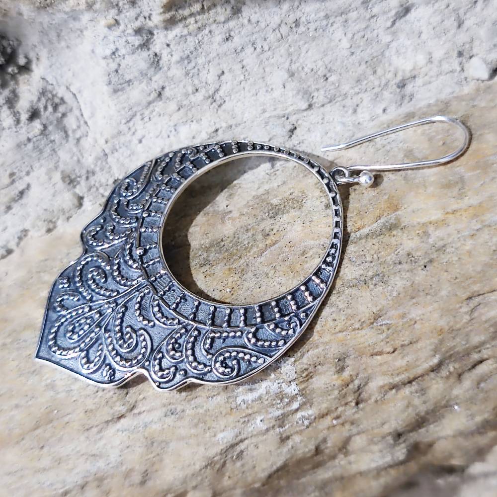 ORECCHINI etnici in argento 925 - HEMGIR