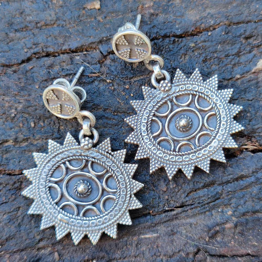 ORECCHINI etnici in argento 925 - KHORA